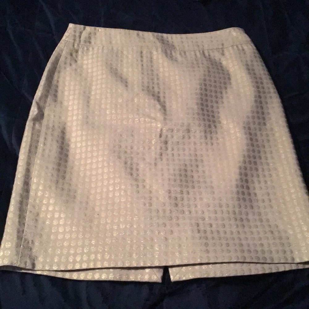 J. Crew Gold Polka Dot Pencil Skirt
